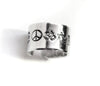 Coexist - Aluminum Handstamped Ring