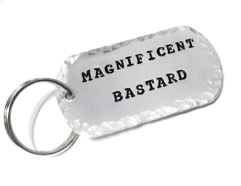 Magnificent Bastard - TV Tropes Aluminum Keychain w/Hammered Edge