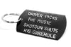 Driver Picks the Music… - [Supernatural] Anodized Aluminum Handstamped Keychain