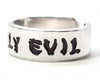 Affably Evil - TV Tropes Handstamped Aluminum Adjustable Ring