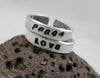 Custom -  Aluminum Handstamped 3/16" Stacking Ring - Skinny, Adjustable Band