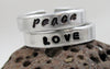Custom -  Aluminum Handstamped 3/16" Stacking Ring - Skinny, Adjustable Band