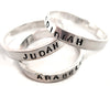 Custom - 3 Sterling Silver Handstamped 3/16” Rings