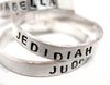 Custom - 3 Sterling Silver Handstamped 3/16” Rings