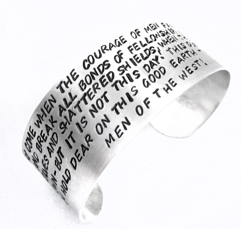 Aragorn's Speech Aluminum Cuff