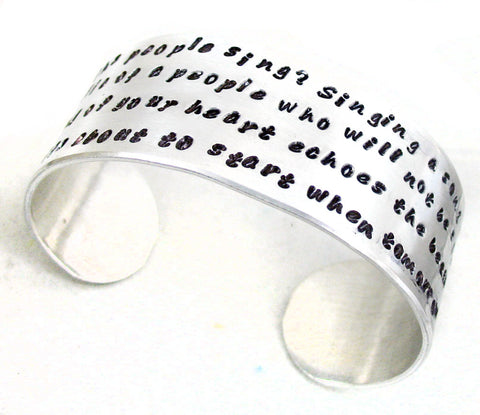 Custom - Aluminum Handstamped 1" Cuff
