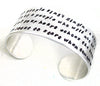 Custom 1" Wide Hand Stamped Aluminum Cuff - with YOUR Favorite Quote, Phrase, Etc., Personalized for You