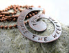 Beware the Weeping Angel - Antiqued Copper Spiral Pendant
