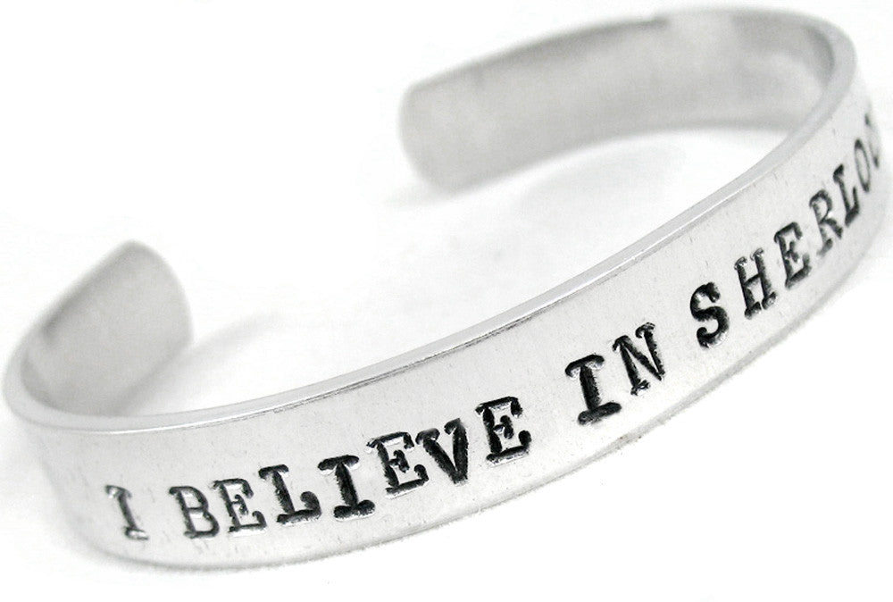 I Believe in Sherlock Holmes - Aluminum Bracelet
