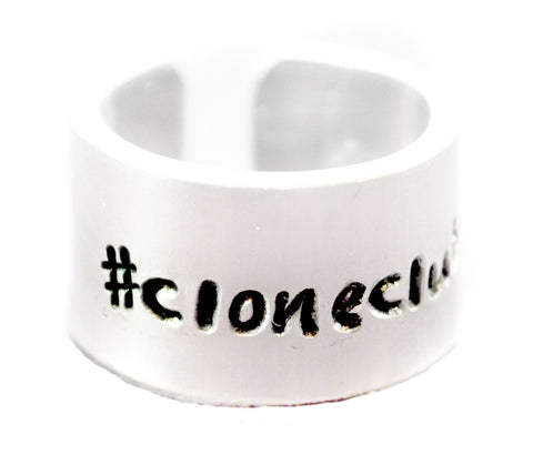 #cloneclub - [Orphan Black] Aluminum Handstamped Ring