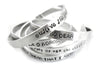 Custom Aluminum Bracelet, Stamped on Both Sides, Inside & Out - Personalized with YOUR Quote, Phrase, Verse - you name it