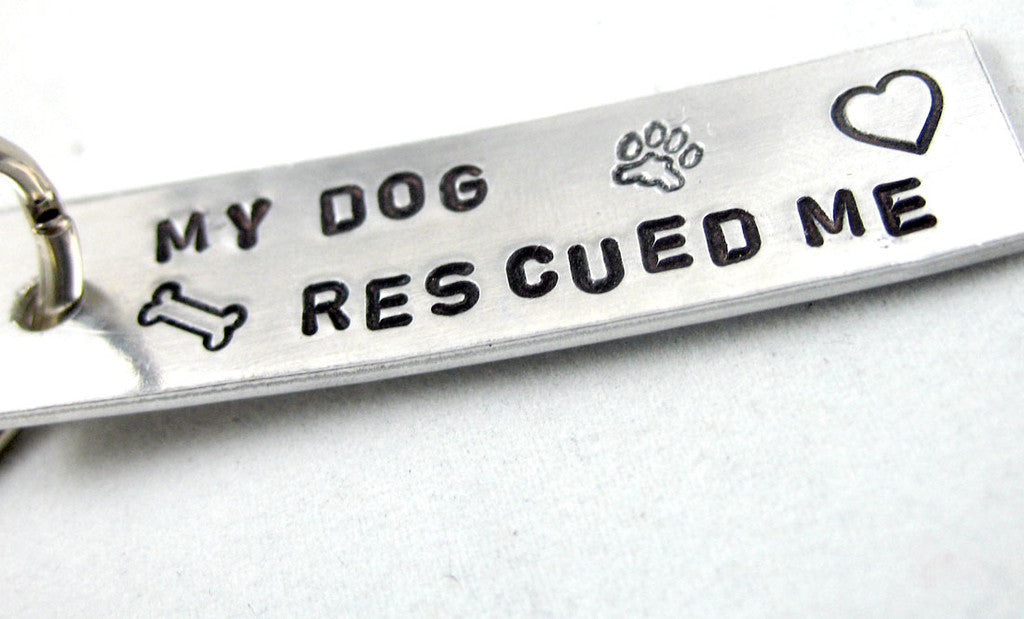 My Dog Rescued Me - Aluminum Keychain