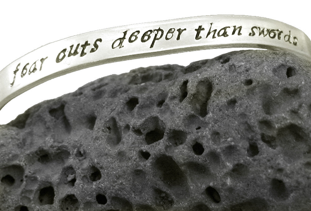 Fear Cuts Deeper Than Swords - Game of Thrones Aluminum Bracelet