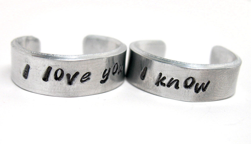Leia/Han “I Love You”/”I Know” - Aluminum Rings