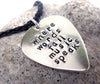 Custom Sterling Silver Guitar Pick Pendant