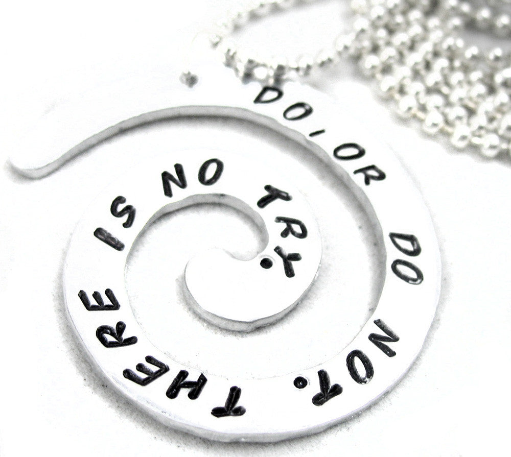 Do, or Do Not - Star Wars Aluminum Spiral Pendant