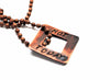 Not Today - Antiqued Copper Handstamped Square Washer Necklace on Copper Ball Chain