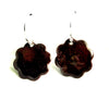 Handmade,Torch-Fired Enamel Flower Earrings on Sterling Silver Earwires