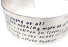 Custom - Sterling Silver Handstamped 1" Cuff