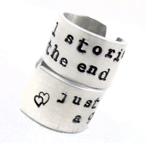 We're All Stories In the End... - [Doctor Who] Aluminum Handstamped Rings