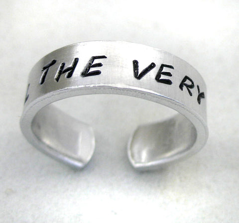 Until the Very End - Aluminum Handstamped Ring