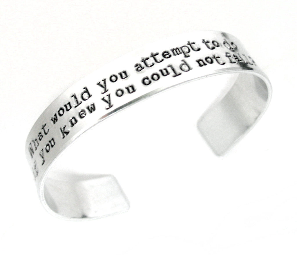 Custom Aluminum Bracelet, Stamped on Both Sides