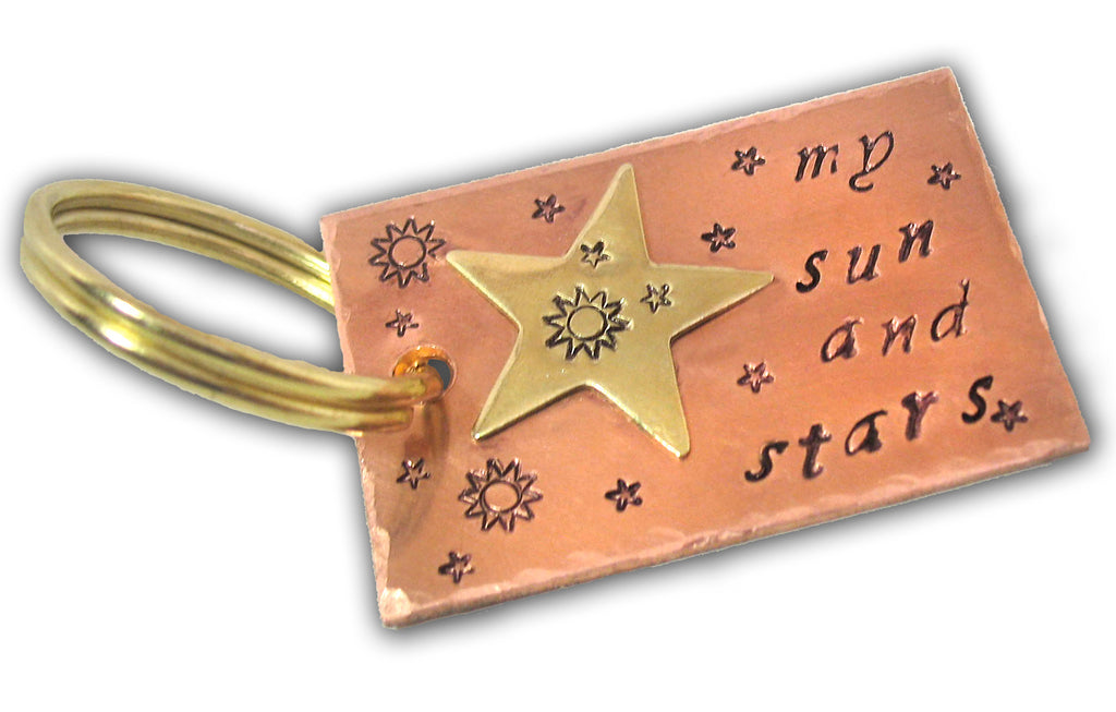 My Sun and Stars - [Game of Thrones] Copper Handstamped Keychain