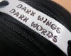 Dark Wings Dark Words - [Game of Thrones] Aluminum Handstamped ID Bracelet with Silk Wrap