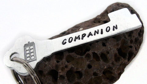 Companion - [Doctor Who] Aluminum Handstamped Key Keychain