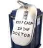 Keep Calm, I'm the Doctor - [Doctor Who] Aluminum Handstamped Keychain w/ Tardis