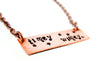 Timey Wimey - [Doctor Who] Copper Handstamped Necklace