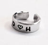 I Heart U - Customizable Aluminum Handstamped Ring
