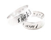My Sun and Stars/Moon of My Life (Dothraki) - [Game of Thrones] Sterling Silver Handstamped Rings w/Inner Inscription