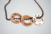 Though She Be But Little, She is Fierce - [Shakespeare] Copper Handstamped Washer Necklace on Copper Ball Chain