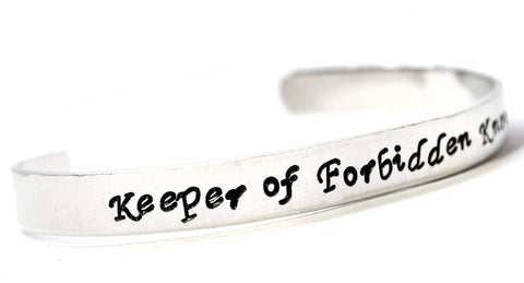 Keeper of Forbidden Knowledge - TV Tropes Aluminum Handstamped 1/4" Bracelet