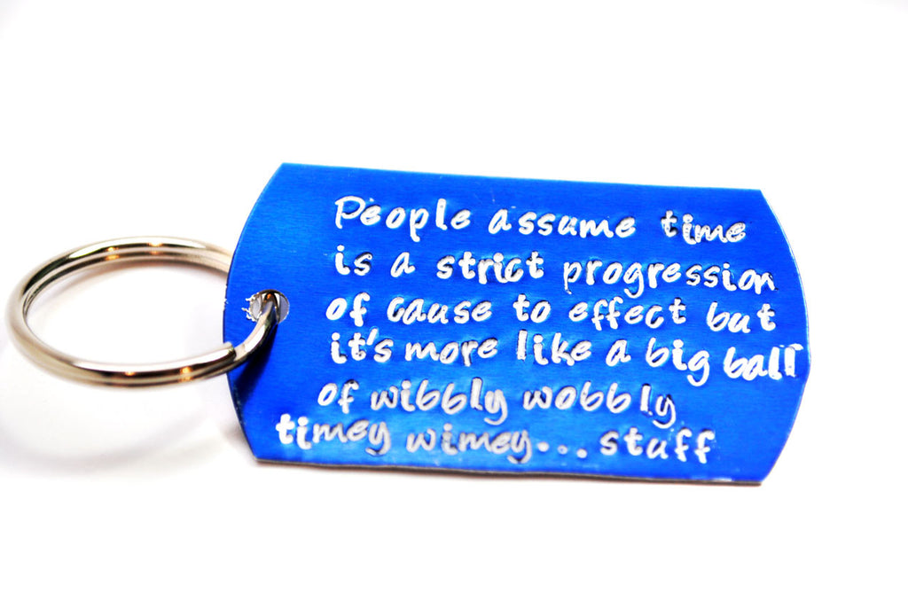Time Progression... - [Doctor Who] Blue Anodized Aluminum Keychain