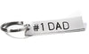 #1 Dad - Aluminum Handstamped Keychain