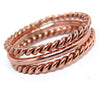 Copper Stacking Rings Trio