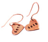 5,6,7,8 - [Dancers’ Hearts] Shiny Copper, Brass or Aluminum Handstamped Earrings