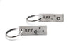 BFF - Aluminum Handstamped Mini Key Chain Pair