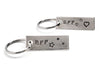 BFF - Aluminum Handstamped Mini Key Chain Pair