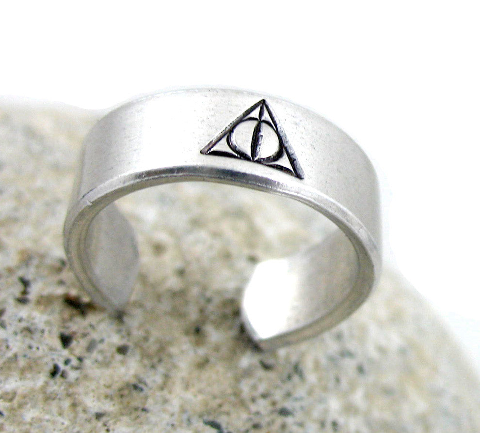 Deathly Hallows Symbol - Aluminum Ring