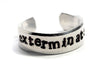 Exterminate! - [Doctor Who] Aluminum Handstamped 1/4” Ring