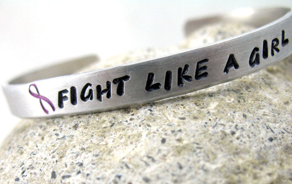 Fight Like a Girl - Aluminum Bracelet