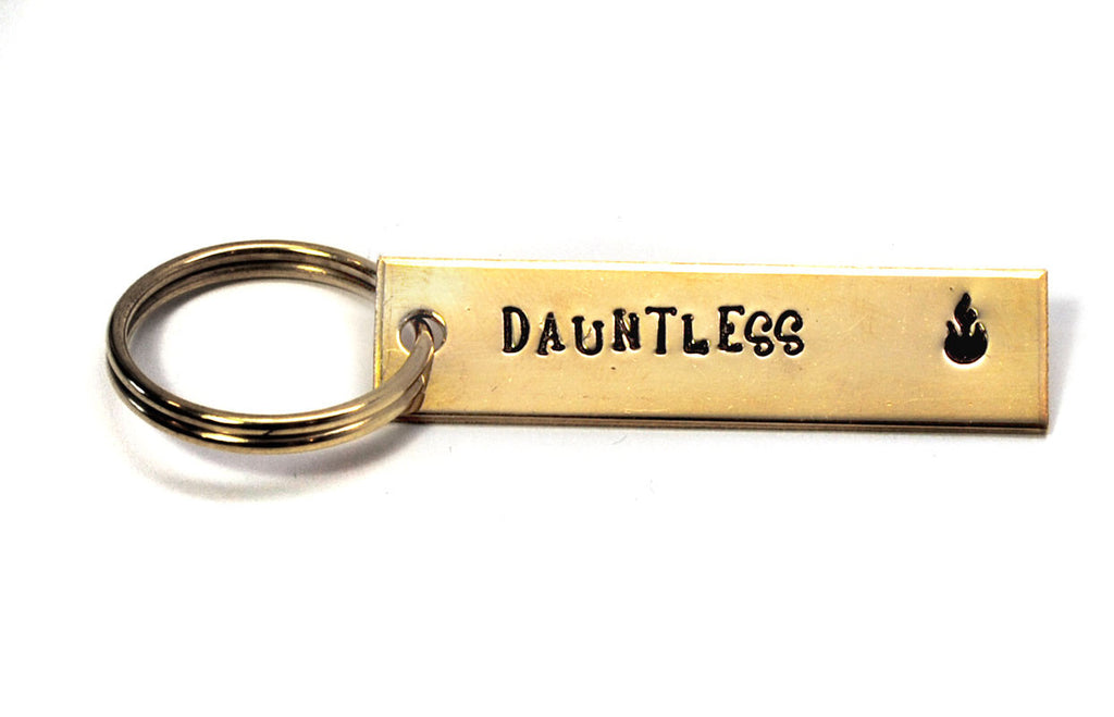 Dauntless - [Divergent] Handstamped Brass Keychain