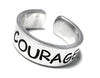 Courage - Inspirational Aluminum Handstamped Ring