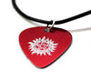 Supernatural Inspired - Engraved Red Guitar Pick With Anti Possession Symbol