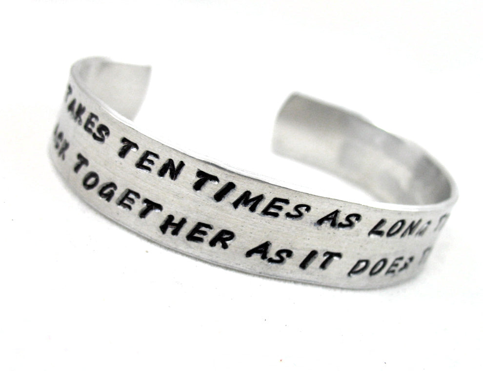 Hunger Games Reconstruction Quote - Aluminum Cuff