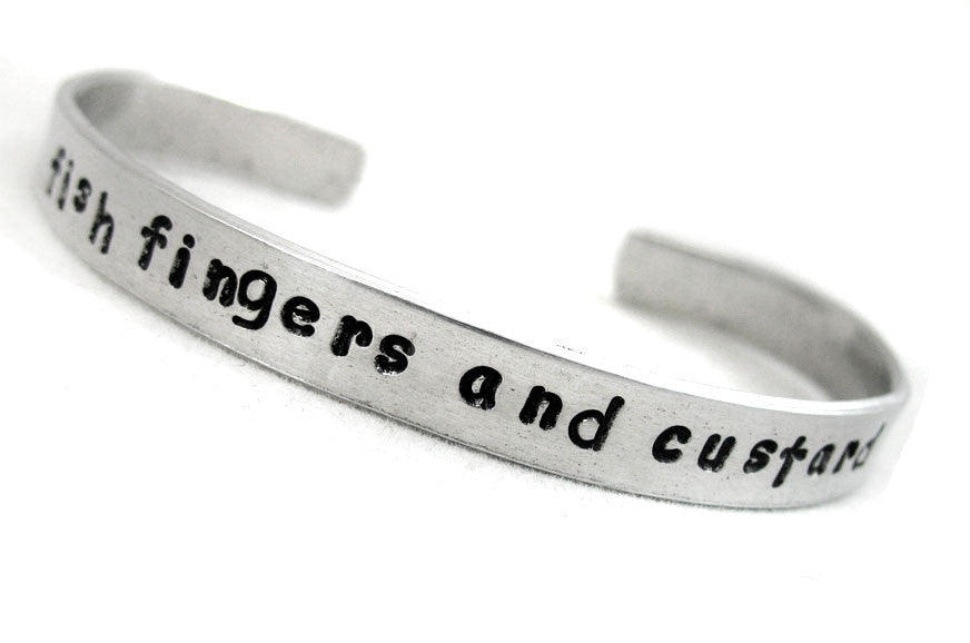 Fish Fingers and Custard - Aluminum Bracelet