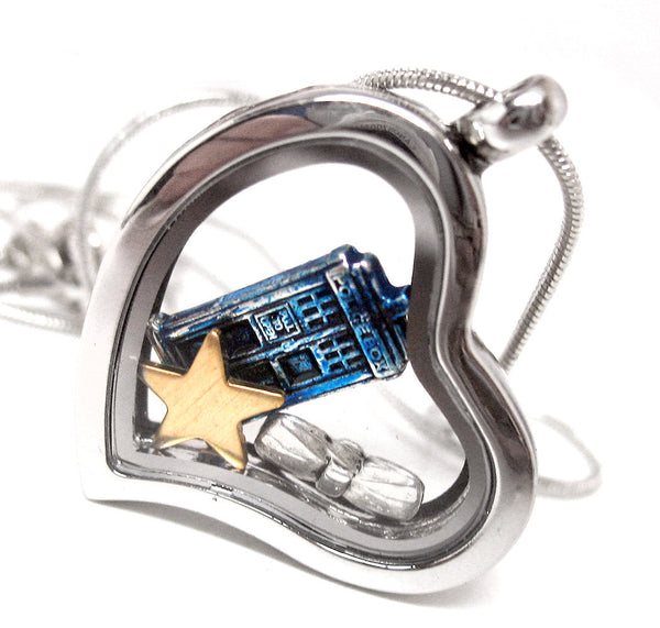 Doctor's Heart - [Doctor Who] Steel Floating Locket – foxwise